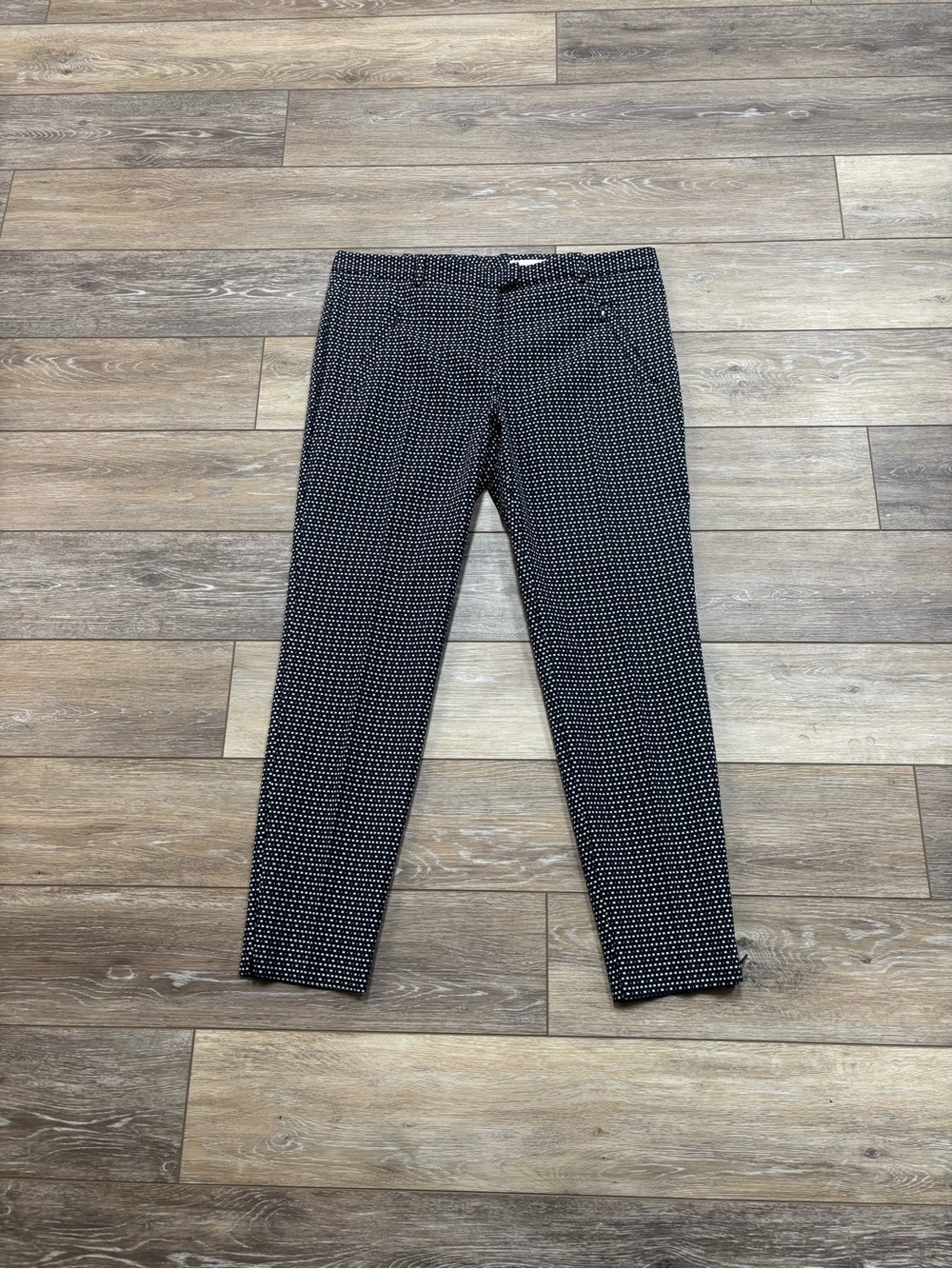 Hugo Boss Dress Pants Sz 10 Navy Blue Checked Trousers Corpcore Office Designer